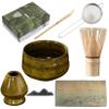 Matcha Bowl 7PCS/Set Matcha Whisk Set Includes Matcha Bowl, Bamboo Whisk, Whisk Holder, Matcha Sifter, Tea Scoop, Scoop Holder and Tea towel, Japanese Tea Set Yellow-Green view 3