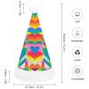 NWGHM Santa Hat Rainbow Hearts Pattern Christmas Hat Xmas Hat Novelty Xmas Holiday Hat Xmas Party Hat Headwear S Size view 2