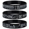 Sainstone Power of Faith Baseball Bible Verse Silicone Wristbands with Christian Inspirational Sayings JOSHUA 1:9 LUKE 1:37 ISAIAH 40:31, Sports Party Favors Gifts (Golden) view 2