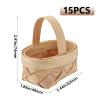 15Pcs Mini Woven Baskets with Handles for Wedding Party Favors view 2