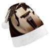 GFLFMXZW Guitar Pictures Christmas Hats for Adults Plush Santa Hat Holiday Unisex Xmas Hat for New Year Party Headwear view 1
