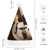 GFLFMXZW Guitar Pictures Christmas Hats for Adults Plush Santa Hat Holiday Unisex Xmas Hat for New Year Party Headwear view 2