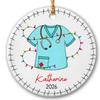 Personalized Nurse Ceramic Ornament Christmas 2026, Future Nurse Ornaments, Nursing Graduation Ornament Gift, Custom Name Year Xmas Ornament Gifts for Nurses RN Doctor Women, RN Xmas Tree Ornament view 1