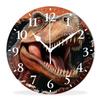 Kyvita Dinosaur Wall Clock Silent Non-Ticking Battery Operated Modern Wall Clocks Decorative for Bathroom Kitchen-Dinosaurs Destroy Walls Retro Art(10inch) view 1