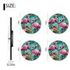 Kyvita Non-Ticking Sweep Movement Wall Clock Battery Operated Analog Wall Clocks Decorative for Bedroom,Office,Living Room-Vivid Flamingo with Flowers(14inch) view 2