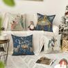 AVOIN colorlife Snowman Reindeer Gloves Eucalyptus Throw Pillow Covers, 18 x 18 Inch and 16 x 16 Cushion Case for Sofa Couch Set of 8 view 4