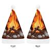 GFLFMXZW Bonfire Christmas Hats for Adults Plush Santa Hat Holiday Unisex Xmas Hat for New Year Party Headwear view 3