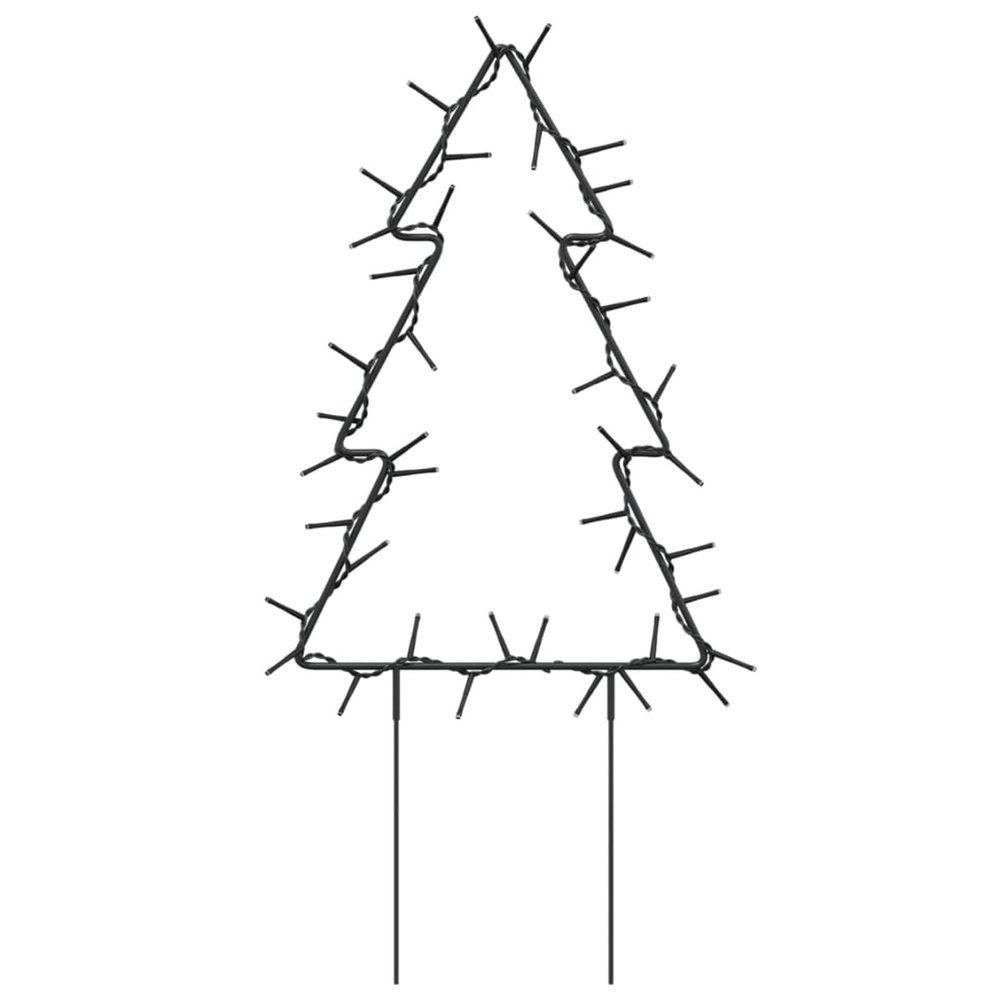 Gecheer Christmas Light Decorations with Spikes 3 pcs Tree 50 LEDs 11.8" SH140672A