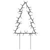 Gecheer Christmas Light Decorations with Spikes 3 pcs Tree 50 LEDs 11.8" SH140672A view 1