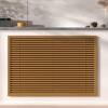 DIHRVTHC Radiator Cover Cabinet Shelf, Shielding Storage Design, Louvered Grill Shelf Cabinet, Modern Vertical Grill Slats Storage Organizer, Living Room Bedroom Bathroom Cabinet(Brown,120CM) view 1