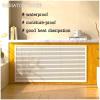DIHRVTHC Radiator Cover Cabinet Shelf, Shielding Storage Design, Louvered Grill Shelf Cabinet, Modern Vertical Grill Slats Storage Organizer, Living Room Bedroom Bathroom Cabinet(Brown,120CM) view 2