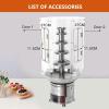 AIZYR Chocolate Fondue Fountain Cover, Clear PVC with Opening for Electric Chocolate Fondue Fountain, Hot Chocolate Fondue Tower Cover Dust Cover,7 Tier view 3