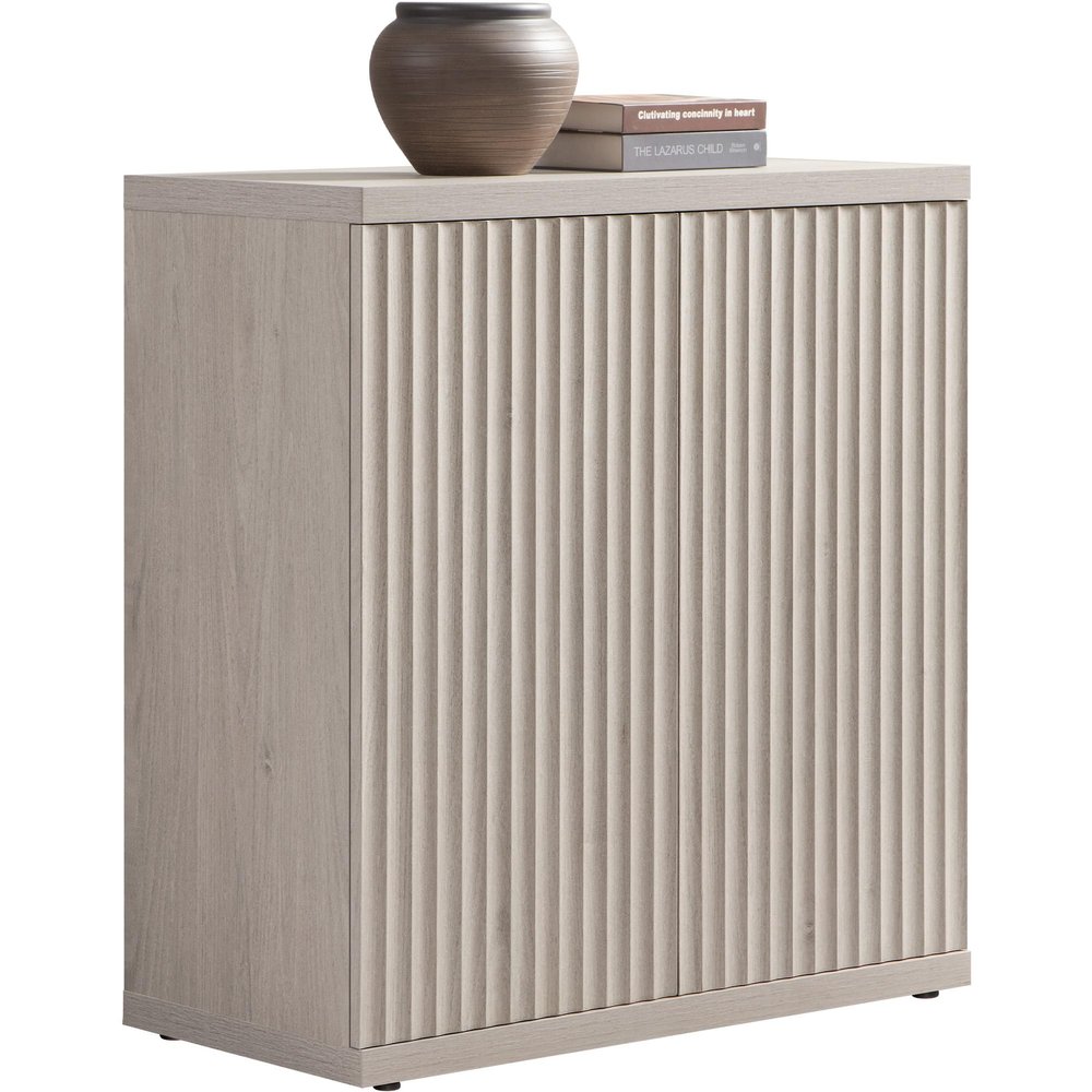 SICOTAS Buffet Cabinet with Storage Accent Sideboard Modern Credenza with Doors & Shelves Fluted Media Console Mid Century Coffee Bar Table for Living Room Kitchen Dining Room Hallway