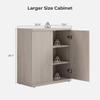 SICOTAS Buffet Cabinet with Storage Accent Sideboard Modern Credenza with Doors & Shelves Fluted Media Console Mid Century Coffee Bar Table for Living Room Kitchen Dining Room Hallway view 3