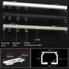 BTURYT Heavy Duty Curtain Track Ceiling Mount for Heavy Curtains, Home Commercial Extra Long Straight Curtain Rail Room Divider, 2mm Thick Curtain Rod for Living Room Bedroom Study~/ view 2