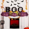 ZFUNCING Halloween Scary Castle Tree Branch Mantel Scarf Fireplace Top Runner,Mantel Scarves Cover Table Runners for Home Daily Use Holiday Party Decor 90x17in,Yellow Full Moon Purple Black view 2