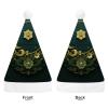 GFLFMXZW Ramadan on Green Wallpaper Christmas Hats for Adults Plush Santa Hat Holiday Unisex Xmas Hat for New Year Party Headwear view 3