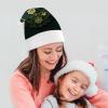 GFLFMXZW Ramadan on Green Wallpaper Christmas Hats for Adults Plush Santa Hat Holiday Unisex Xmas Hat for New Year Party Headwear view 4