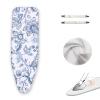GSKFXJ Cotton Replacement Iron Board Cover 45x15in 49x18in 54x15in 54x18in Ironing Board Cover and Pad Adjustable Tabletop Ironing Board Cover, Easy to Install(Blue White,54x18in/137x45cm) view 1