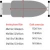 GSKFXJ Cotton Replacement Iron Board Cover 45x15in 49x18in 54x15in 54x18in Ironing Board Cover and Pad Adjustable Tabletop Ironing Board Cover, Easy to Install(Blue White,54x18in/137x45cm) view 3