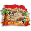 Majorca Spain 3D Fridge Magnet Wooden City Travel Souvenir Refrigerator Stickers Home Kitchen whiteboard Decor view 1