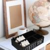 Cabilock 1pc Wooden Multi-compartment Storage Box for Tea and Coffee Organizing Stylish Desktop Holder for Sugar Packets and Tea Bags for Home Office Use view 2