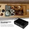 Cabilock 1pc Wooden Multi-compartment Storage Box for Tea and Coffee Organizing Stylish Desktop Holder for Sugar Packets and Tea Bags for Home Office Use view 4