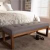 GSOUL End of Bed Bench Bedroom Ottoman Nordic Solid Wood Bedroom Bedside Stool Simple Home Long Bench Shoe Changing Stool Ottoman Foot Rest Couch Long Bench view 2