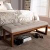 GSOUL End of Bed Bench Bedroom Ottoman Nordic Solid Wood Bedroom Bedside Stool Simple Home Long Bench Shoe Changing Stool Ottoman Foot Rest Couch Long Bench view 4