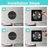 MEKOTRIN 6 Inch Exhaust Fan, Kitchen Exhaust Fan With Switch 60Hz 7 Blades Iron, 350 CFM Window Exhaust Fan, Small Wall Mounted Ventilation Fan for Attic, Greenhouse, Bathroom, Basement(Black, 40W) view 2