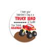 Monster Truck Valentines Day Stickers - Personalized Truck Load Valentine Round Sticker Labels - Classroom Valentines for School view 1