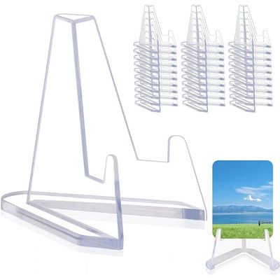 Card Display Stands Clear,Card Display Stand, Card Stands for Sports Cards, Acrylic Material,Card Display Stand, Perfect for Trading Cards, Sports Memorabilia, Use at Home, Office, Shop, and More (30PCS)