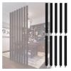 Wood Wall Divider for Room Separation Ceiling To Floor, 6 8 10-Pack Black Wooden Slats Screen Partition Post for Studio/Apartments/Teahouse/Stairway Entrance, with Adjustable Foot(10-Pack,85cm/33.4in/ view 1