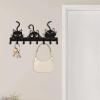 Adorable Cat Key Holder - Wall-Mounted Cat Key Rack, Animal Coat Hooks | Cartooni Wall Decor Key Organizer, Heavy-Duty Cat Key Hook, Stylish Coat Hook, Cat Key Chain Holder for Keys, Hats, Scarves view 4
