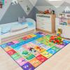 Macgace ABC Kids Rug for Playroom, 6x9 Washable Classroom Area Rugs, Toddler Educational Play Mat with Alphabet Numbers Seasons Shapes, Learning Fun for Preschool Children, Colorful view 3