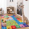 Macgace ABC Kids Rug for Playroom, 6x9 Washable Classroom Area Rugs, Toddler Educational Play Mat with Alphabet Numbers Seasons Shapes, Learning Fun for Preschool Children, Colorful view 4
