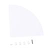 GRIRIW White Floating Shelf Wall Corner Shelf Storage Rack Triangle Fan Shape Wall-Mounted Storage Holder for Home Decor view 1