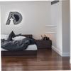 GRIRIW White Floating Shelf Wall Corner Shelf Storage Rack Triangle Fan Shape Wall-Mounted Storage Holder for Home Decor view 4