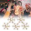 200 Pcs Snowflakes Confetti Snowflake Stickers Non Woven Fabric Christmas Fluffy Party Decoration Snowflakes Silver (Gold) view 2