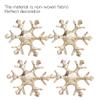 200 Pcs Snowflakes Confetti Snowflake Stickers Non Woven Fabric Christmas Fluffy Party Decoration Snowflakes Silver (Gold) view 3