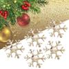 200 Pcs Snowflakes Confetti Snowflake Stickers Non Woven Fabric Christmas Fluffy Party Decoration Snowflakes Silver (Gold) view 4