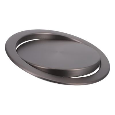 Cabilock Stainless Steel Recessed Trash Bin Cover Swing Flap Lid Versatile Kitchen Countertop Accessory for Home Office and Restroom Use and Stable Design Noise