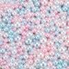 uxcell 800Pcs Faux Pearl for Crafting, 3-8mm No Hole ABS Round Pearls for Vase Fillers, Jewelry Making, Vase Filler, Cosmetic Boxes, DIY Parts, Table Scatter, Home Decor, White/Pink/Blue view 1
