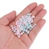 uxcell 800Pcs Faux Pearl for Crafting, 3-8mm No Hole ABS Round Pearls for Vase Fillers, Jewelry Making, Vase Filler, Cosmetic Boxes, DIY Parts, Table Scatter, Home Decor, White/Pink/Blue view 3