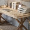 XUNTING Pc Desk Simple Retro Desk Computer Laptop Table Study Table 1.0m 1.2m Handmade Home Solid Wood Writing Desk Office Desk Study Table(1.9 inches,1.0 Meters) view 4