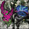 Alaska Christmas Ornaments, State of Alaska and Alaska Fireweed Ornaments, 2 Piece Alaska Christmas Ornament Set view 1