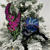 Alaska Christmas Ornaments, State of Alaska and Alaska Fireweed Ornaments, 2 Piece Alaska Christmas Ornament Set view 3