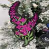 Alaska Christmas Ornaments, State of Alaska and Alaska Fireweed Ornaments, 2 Piece Alaska Christmas Ornament Set view 4