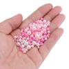 uxcell 800Pcs Faux Pearl for Crafting, 3-8mm No Hole ABS Round Pearls for Vase Fillers, Jewelry Making, Vase Filler, Cosmetic Boxes, DIY Parts, Home Decoration, Rose Red view 3