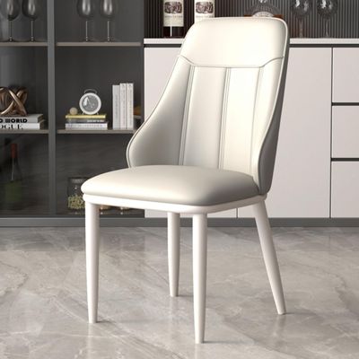 Durable Kitchen Dining Chairs Set of 4 High Rebound Upholstered Seats Living Room Reception Chairs, Backrests and Metal Legs Suitable for Home Dining Room Lounge Bedroom